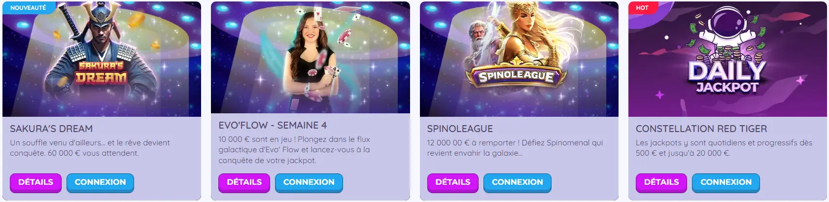 CONSTELLATION RED TIGER promotion au Jackpot Bob Casino