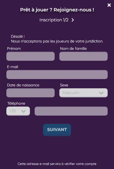 Processus d’inscription au Jackpot Bob Casino
