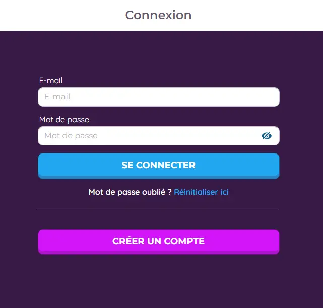 Connexion des membres Jackpot Bob Casino